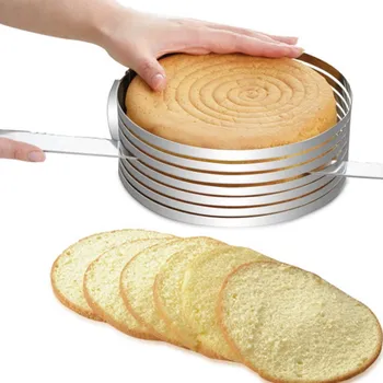1PC Apvalios Duonos Tortą Supjaustyti Slicer Aukščio Nerūdijančio Plieno Tortas Slicer CutterDecorating Pelėsių 