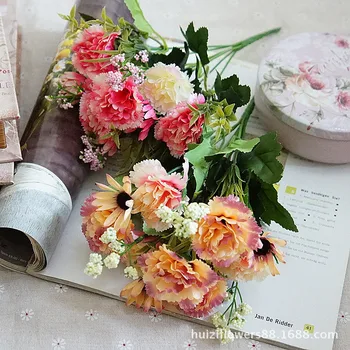 1pc Gvazdikų dirbtinių gėlių filialas home hotel apdailos gėlių išdėstymas ornamentu vestuvių fotografija rekvizitai