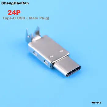 1set C Tipo USB 3.1 Male plug jungtis Lizdas Jack Nikeliuotas 