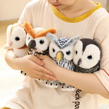 20cm Mielas Mini Modeliavimo Pelėda Snowy White Owl Lėlės Pagalvę Pliušiniai Žaislai Gražių Paukščių Lėlės Gimtadienio Dovana Vaikams, Naujagimiams