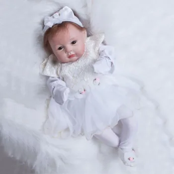 22 Colių Modeliavimas Silikono Vinilo Rankų Darbo Lėlės Reborn Suknelė Lėlės Mielas Minkštas Neperšlampamas Miega Kūdikio Žaislas Ankstyvojo Ugdymo Dovana