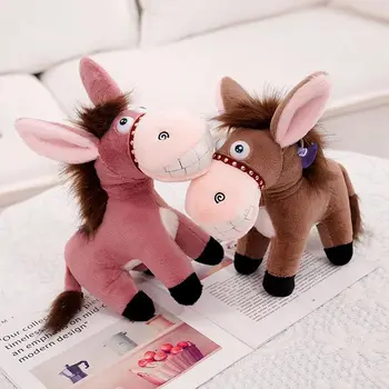 22cm Animacinių filmų Pilka Ruda Donkey Daiktų, Gyvūnų Minkštas Pliušinis Pakabukas Dekoro Žaislas Lėlės Gimtadienio Vaikai Grils Dovanos Draugui