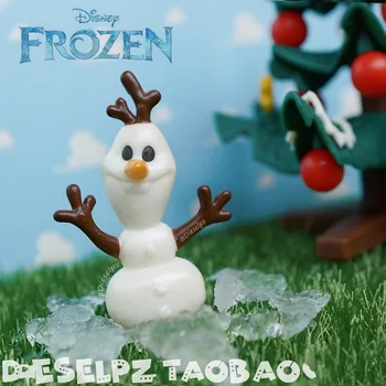 24PCS 4.3 cm Disney šaldytos sniego lobis Olaf Olaf Kalėdinė dekoracija lėlės, papuošalai