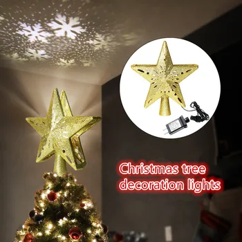 3D LED Kalėdų Medžio Projekcija Lempos Apdaila Žibintai 4W AS/JAV/ES/JK Plug Pasukti LED Nakties Šviesos Blizgesio Linijos Ilgis 2,4 m