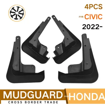 4PCS Automobilių Mudflap Honda Civic 2018 2019 2020 2021 2022 FC FC1 FC2 FC5 Sparnas Purvo Atvartais Guard Mudguard Splash Atvartu Priedai