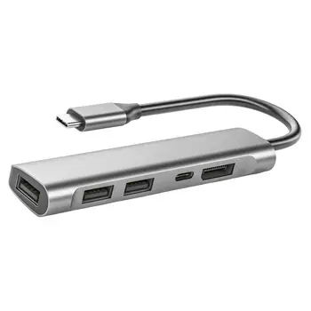5 1 Priedai su 3 USB 2.0 Išplėtimo Dock USB C Hub Mini Dock 4K 60Hz PC Nešiojamas Elektroninė Įranga, Įkroviklis