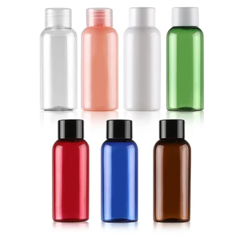 50ML 48pcs/daug Įvairių spalvų Tuščias Užsukamu Plastiko Butelių Losjonas Liquid Daugkartiniai Konteineriai Pet Makiažas Kosmetikos Buteliukai