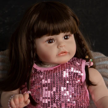 60 CM Didelis Dydis Paduoti Ieškinį Reborn Baby Doll 24 colių Realus Bebe Bamblys Lėlės, Žaislai Mergaitėms Playmates Gimtadienio Dovanos