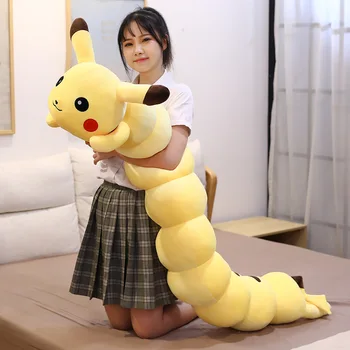 85-140cm Anime Pokemon Pikachu Žaislai Didelis Dydis Elf Lėlė, Minkšta Kawaii Ilgai Pikachu Pagalvę Gimtadienio Dovana Vaikams