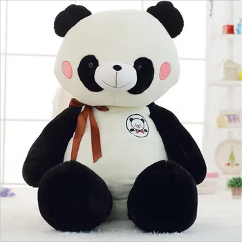 90cm Panda Pliušinis Žaislas Juoda ir Balta Realiame Gyvenime Giant Panda Žaislai Pliušinis Meškinas Žaislas Vaikams, Kimštiniai Žaislai, Kūdikių Juguetes