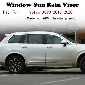 ABS Chrome plastikinių Langų Skydelius Ventiliacijos Atspalvių Saulės, Lietaus Apsaugas, automobilių reikmenys Volvo XC90 2015-2020 m.