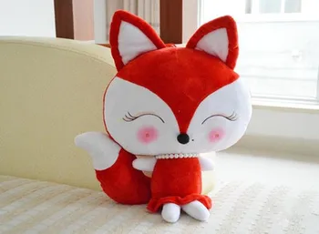 animacinių filmų raudona grožio fox pliušinis žaislas didelis 50cm minkštas mesti pagalvę Kalėdų dovana h715