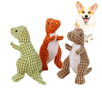 Animacinių Filmų Šuniuką Kramtyti Žaislus Dinozaurų Formos Kukurūzų Branduoliai Medžiaga Atspari Kramtymas Molinis Interaktyvus Squeakers Žaislas, Skirtas Mažų Šunų