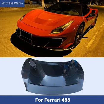 Aukštos Kokybės Anglies Pluošto Variklio Dangtis Padengti Kepuraitės Už Ferrari 488 Automobilių Kėbulo Rinkinys