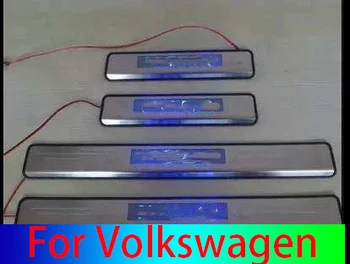 Automobilių Aksesuarai Volkswagen Polo 2011-2015 M. Nerūdijančio Plieno Slenkstis Guard Plokštė Sveiki Pedalo Anti-scratch Apsauga
