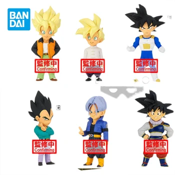 Bandai Originalus Banpresto Dragon Ball WCF Papildomų Kostiumų Super Saiyan Sūnus Gokou Vedžitas PVC Veiksmų Skaičius, Anime Modelis Žaislai