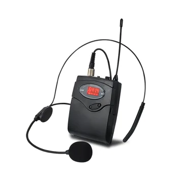 Bevielis Mikrofonas su Galva-Nešioti + Lavalier Atvartas Mikrofonus Siųstuvas, Imtuvo UHF Dažnio Kalbos Mokymo