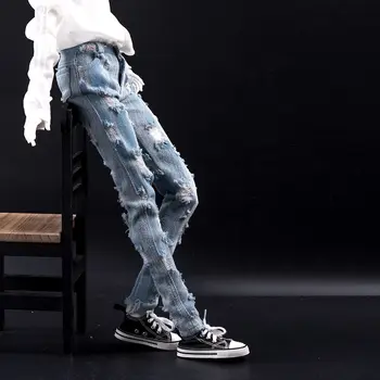 BJD doll drabužiai tinka 1/3 1/4 SD13 SD17 POPO68 63 dydis mados naujų universalus atsitiktinis asmenybės bazės ripped jeans blue men