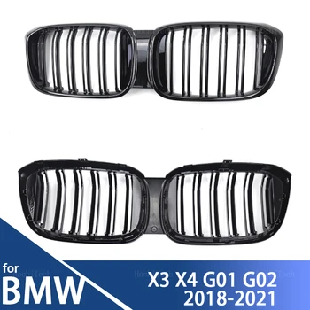 BMW X3 G01 X4 G02 Pre-IGS 2018-2021 Automobilių Reikmenys Blizgus Juodas Priekinis Inkstų Grotelės Lenktynių Grilis