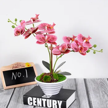 Dirbtinių Drugelių Orchidėja Bonsai Netikrą Vazoninių Dirbtinių Gėlių Žalia Vazoninių 