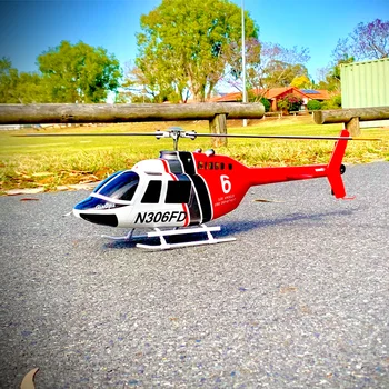 Flywing 6CH Brushless Masto GPS Sraigtasparnis Du Rotoriaus Menčių Bell 206 su H1 Skrydžio duomenų valdytojas