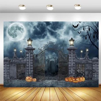 Helovinas Fone Siaubo Naktį Baisu Moliūgų Moon Baby Shower Nuotrauka Fone Šalis, Apdailos Prekių Studija Rekvizitai