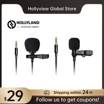 Hollyland Vieversys 150 Įvairiakryptė Lavalier Microphone Miniatiūriniai Atvartas Mikrofonas mobiliųjų Telefonų Live Transliacijos Parodyti Vestuvių