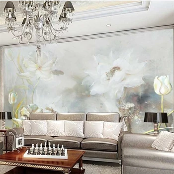 Individualizuotos fono paveikslėlį 3d freskomis Europos balta rankomis dažyti aliejus, tapyba kambarį Viešbutyje 3d fone sienos popieriaus papel de parede
