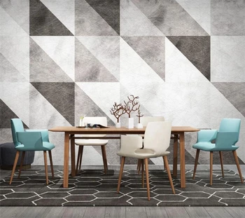 Individualizuotos fono paveikslėlį 3d freskos Šiaurės minimalistinė geometrinių retro TV fono sienos kambarį miegamojo tapetai, 3d papel de parede