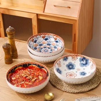 Japonijos didelis dubuo namų didelės keramikos sriuba bowl stalo