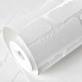 Kaimiškas Derliaus 3D Stereo Dirbtiniais Balta Plyta Tapetai Roll Vinilo, PVC, Realūs Pramonės Palėpės Sienos Popieriaus Vandeniui Skalbti