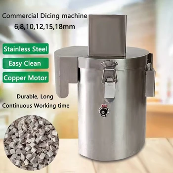 Komercinės Dicing mašina, Nerūdijančio plieno Elektrinis Bulvių, Morkų Taro Dicer Multi-funkcija Automatinis Daržovių Cutter