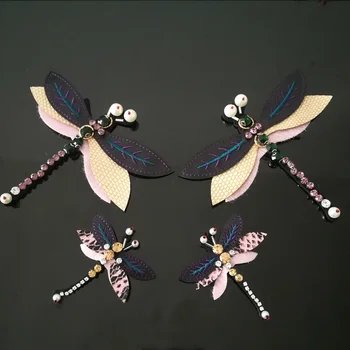 Kūrybos Odos, Puošnios Lopai Drabužius Diamond Dragonfly Buiter Reikmenys Didelis Bičių Strazdų 