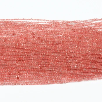 Mados pink cherry kvarco akmuo kristalas vienas chalcedony 2mm 3mm nauja akmens apvalus briaunotas prarasti karoliukai 