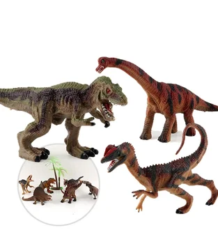 Mažų Dinozaurų Modeliai žaislai Juros periodo Tyrannosaurus Indominus Rex Triceratopsas Brontosaurus berniukai, Dovana, Dovanos berniukams