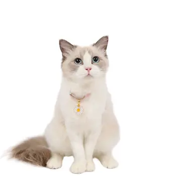 Mielas Reguliuojamas Naminių Kačių Antkaklis Daisy Gėlių Modelio Bell Antkaklis Šuniui Juostelės Antkaklis Katėms Namų Naminių Reikmenys