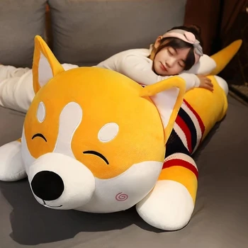 Milžinišką Huggable Mielas Shiba Inu Šuo Pliušinis Žaislas iškamša Šuniukas Šuo Pagalvė Pagalvėlės Minkštos Mielas Lėlės Gražus Kalėdų Dovana Vaikas