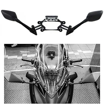 Motociklo Stovas GPS Laikiklis Mobilųjį Telefoną, Navigacijos Plokštelės Laikiklis Galinio vaizdo Veidrodžiai Yamaha XMAX 300 400 125 250