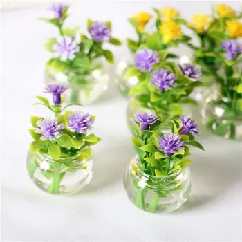 Namas Mini Padirbtų Sultingi Miniatiūriniai Mini Vazonas Gėlių Modelio Lėlių Vazoninių Augalų, Dirbtinis Augalas Bonsai