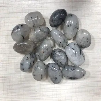 Natūrali poliravimo akmuo juoda balta elektriniai akmens palmių krištolo akmens šeimos akvariumo apdaila