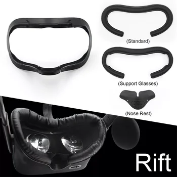 Patvarus Padengti Veido Sąsaja Nustatyti Putų Komforto Priedai PU Oda Juoda Pakeisti Nosies Poilsio Padas Oculus Rift VR Ausines