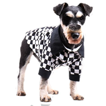 Pavasarį, Vasarą, Augintinių, Šunų Drabužius Black & White Checker Modelis Šuo Marškinėliai, Mažų Šunų Berniukas Minkštas Kvėpuojantis Mados Mažylis Drabužiai