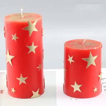Penkiakampė Žvaigždė Cilindro formos Žvakė Pelėsių Silikono parafino žvakės formos Aromaterapija Žvakės Akrilo Pelėsių