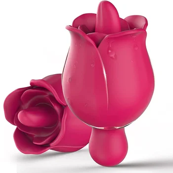 Rose Žaislai Vibratorius Moterims Klitorio Kalba Licker Mini Mažas, Su 7 Režimai 9 Galinga Vibracija Žodžiu Lyžis Spenelių Stimuliatorius