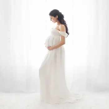 Seksualus Motinystės Suknelės Už Nuotrauką Šaudyti Šifono Nėštumo Suknelė Fotografijos Prop Suknelė Suknelės Nėščioms Moterims, Drabužiai