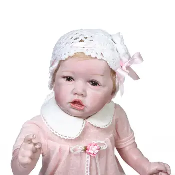Silikono 22inch Modeliavimas Reborn Baby Doll Puikus Žaislas Su Žindukas Slaugos Butelis Vaikams Birthdyas Dovanos