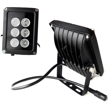 VERYSMART 6 LED, Naktinio Matymo Infraraudonųjų SPINDULIŲ Žibintas šviestuvas Lempa Vandeniui Korpusas CCTV Saugumo kamerų Sistema, 850nm