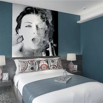 wellyu Rašalo mėlyna tapetai Šiaurės stiliaus tamsiai mėlyna miegamojo kambarį gryna spalva modernus minimalistinio foną
