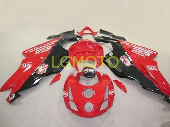 Įpurškimo dangčiai dviratį liepsna raudona juoda gražus Purvasargiai komplektas Ducati 03 04 749 999s 749s 999 2003 2004 lauktuvės kėbulo