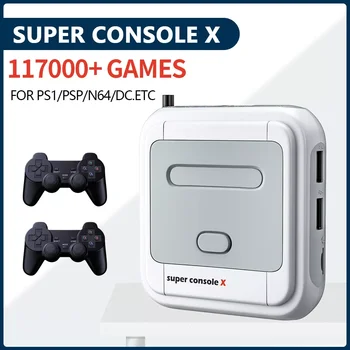 Žaidimo Dėžutės Super Konsolės X Vaizdo Žaidimų Konsolę PSP/PS1/MD/N64 WiFi Remti HD Pastatytas Iš-50-Emuliatoriai Su 90000+Žaidimai